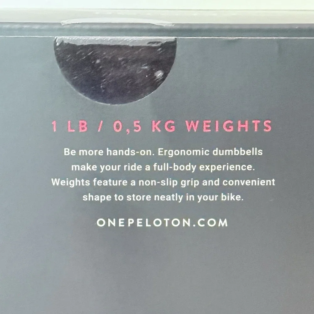 Peloton 1 LB Weights Set Ergonomic Dumbbells Non-Slip Grip New In Box